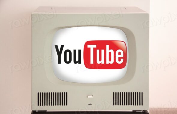YouTube logo vintage TV, location
